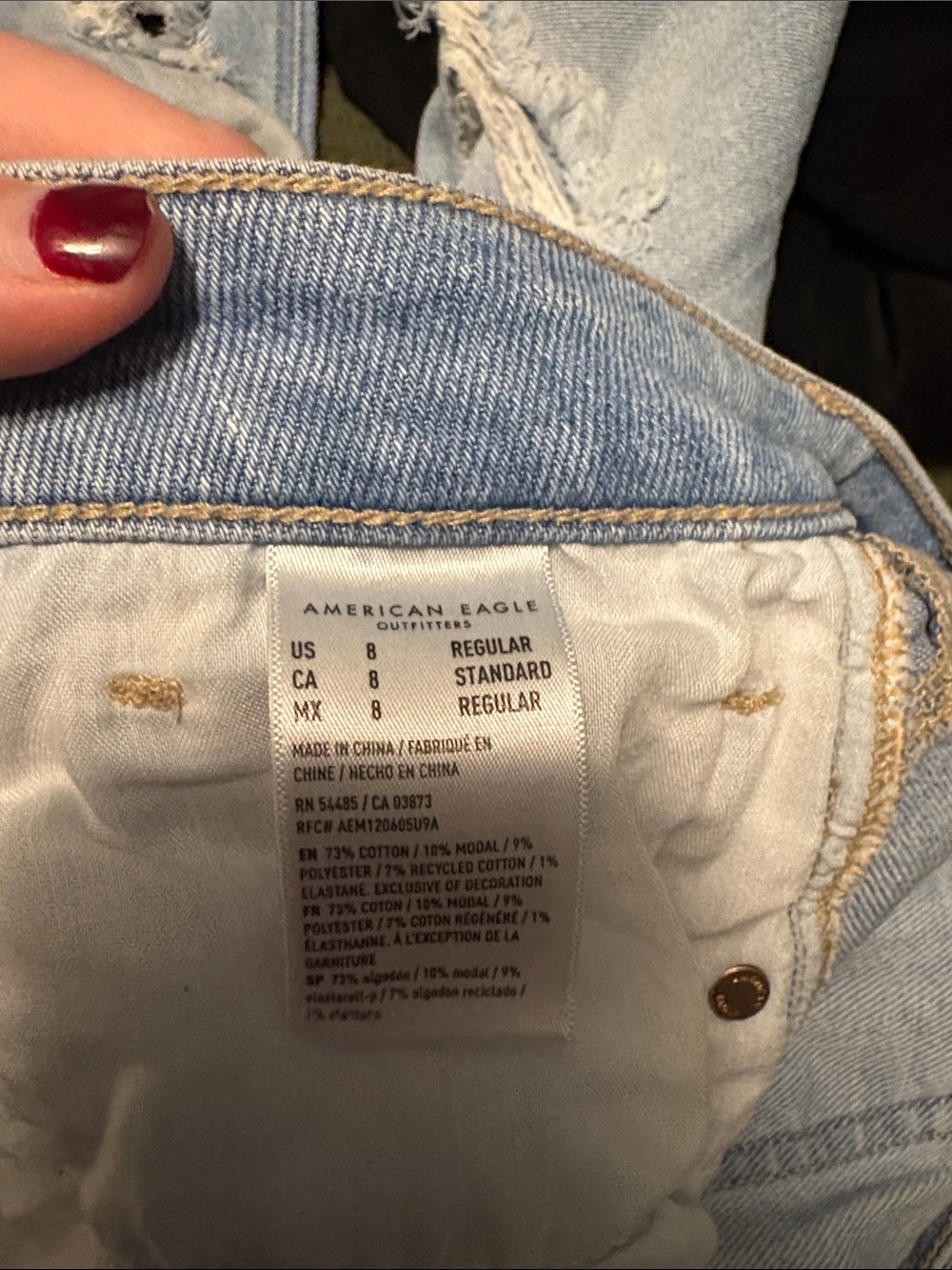 Light blue distressed jeans - Picture 5 of 5